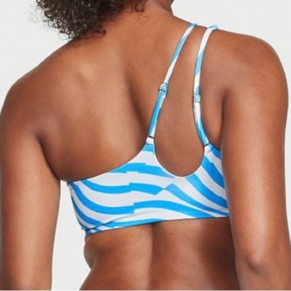 NWT Set Victoria’s Secret Geo Zebra Print Bikini Set Blue Size Large & XL - Picture 2 of 16